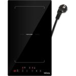 Iseasy - plaque  induction 2 foyer, 2 en1 table de cuisson  induction encastrable, double plaque de ...