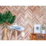 Eiffel art construction - plaque de parement mur en bois murmure meranti spina baton rompu - sp120 rustic ...