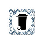 Plaque de porte design sphere local poubelles . - must -