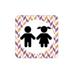 Plaque de porte design sphere toilette garcon / fille . - cube -