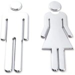 Plaque de porte femmes et hommes, signe toilette, wc sign, symboles de wc hommes femmes signe toilette ...