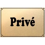 Plaque de porte m�tal or priv�