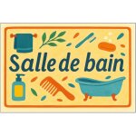 Plaque de porte m�tal salle de bain