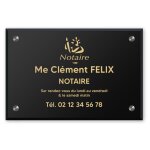 Plaque professionnelle personnalisée en plexi avec logo pour notaire avec fixation - format 30 cm x 20 ... Plaque professionnelle personnalisée en plexi avec logo pour notaire avec fixation - format 30 cm x 20 ...