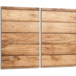 Plaque de protection en verre pour po�le � bois 2x30x52