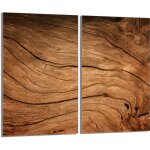 Plaque de protection en verre pour po�le � bois 2x30x52