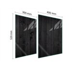 Plaque de protection en verre pour po�le � bois 70x52