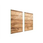 Plaque de protection en verre pour po�le � bois 75x52