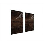 Plaque de protection en verre pour po�le � bois 75x52