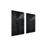 Plaque de protection en verre pour po�le � bois 75x52