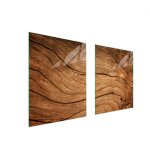 Plaque de protection en verre pour po�le � bois 85x52