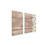 Plaque de protection en verre pour po�le � bois 90x52