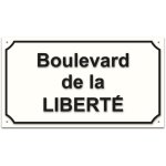 Plaque de rue en aluminium 1, 5mm  visser avec lettrage en plexi . signaltique plaque de rue  visser. ...
