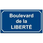 Plaque de rue en aluminium 1, 5mm  visser avec lettrage en plexi . signaltique plaque de rue  visser. ...