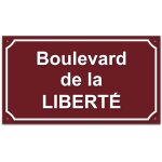 Signaletique. biz france - plaque de rue en aluminium 1, 5mm  visser avec lettrage en plexi . signaltique ...