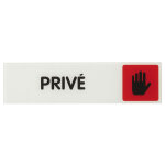 Plaque signal�tique 170x45mm priv� avec adh�sif - thirard