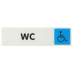 Plaque signal�tique 170x45mm wc avec adh�sif - thirard