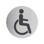 Plaque signal�tique disque signal�tique � 80mm handicap� avec adh�sif - thirard