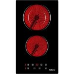 Plaque table de cuisson vitrocramique 2 foyers, protection contre la surchauffe scurit enfants - 3200w, ...