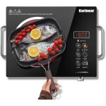 Karinear - plaque vitrocramique 1 feu portable avec poigne, plaque electrique camping, 650? max, plaque ...