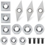 Plaquettes de coupe en carbure 12 pi�ces outils tournage bois inserts en carbure gouges tournage bois ...