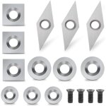 Plaquettes de coupe en carbure 12 pices outils tournage bois inserts en carbure gouges tournage bois ...