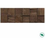 Forestea - plaquettes de parement mural en teck cube sulawesi 552 x 184 x 10 - 20 mm paquet de 1, 016 ...