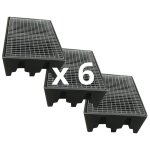 Plast'up rotomoulage - palette de rtention europe co - lot de 6