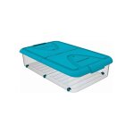 Sous lit 60 litres 11003 80 x 50 x 18 cm. - fabriqu en plastique de haute qualit. - comprend des roulettes ...