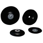 Plateau caoutchouc pour disque fibre sans perforation diam 125