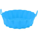 Plateau rond en silicone pour friteuse � air ? 7, 5 pouces ? r�sistant � la chaleur ? bleu