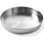 Plateau de serveur profond à rebord, diamètre rond en acier. 31, 5 cm Plateau de serveur profond à rebord, diamètre rond en acier. 31, 5 cm