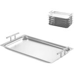 Plateau de service empilable en acier avec poignées gn 1 / 1 Plateau de service empilable en acier avec poignées gn 1 / 1