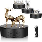 Plateau tournant electrique, 360 degr�s pr�sentoir rotatif �lectrique 13cm 5kg table tournante rotative ...