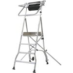 L'echelle europeenne - plateforme roulante pliable escabeau pir 6 marches 3, 44 m geeko. bat