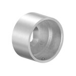 Platine mural inox fixation intrieure pour tube de 42. 4x2mm extrieure, garde corps et balustrade