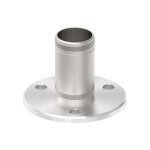 Platine au sol à la française inox à manchonner sur tube - 42, 4 - - 1 pc Platine au sol à la française inox à manchonner sur tube - 42, 4 - - 1 pc