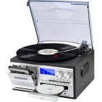 Platine vinyle 9 - en - 1 - cactose - t408 - bluetooth - haut - parleurs int�gr�s - enregistreur num�rique ...