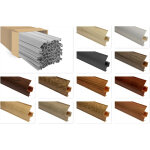Plinthes en pvc paquets d'�pargne plinthes 23x65mm gaine de c�ble moderne: 0102 aspect bois gris - beige, ...