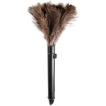 Ineasicer - plumeaux marron lavable portable compact plumes de poulet abs mini plumeau avec poigne pour ...