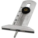 Pneus jauge de profondeur portable 0 - 30mm profondeur de sculpture en acier inoxydable pneu - jauge ...