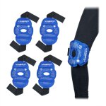 Poches de gel genoux, lot de 4, compresses effet chaud ou froid, rutilisables, avec fermeture  scratch, ...