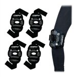Poches de gel genoux, lot de 4, compresses effet chaud ou froid, rutilisables, avec fermeture  scratch, ...