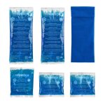 Poche de gel, en lot pratique de 5, compresse chaud / froid, convient au micro - ondes, 3 formats, bleue ...