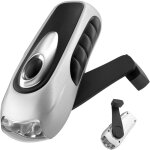 Poche  manivelle, poche auto - chargeante pour le camping, torche portative impermable  l'eau 3 lumires ...