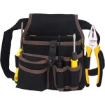 Pochette de ceinture � outils en toile, 7 poches multiples pour clous et marteaux, pochettes � outils ...