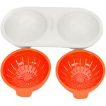 Pocheuse doeufs au micro - ondes, oeuf vapeur, casserole antiadh�sive � double couche avec couvercle ...