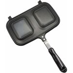 Po�le � croque - monsieur anti - adh�sive ? alliage d'aluminium et pierre m�dicale ? pour 2 sandwichs ...