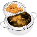 Po�le � frire, marmite en acier inoxydable avec vidange d'huile, contr�le de temp�rature et couvercle, ...