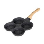 Pole  frire  quatre trous paissie omelette pan antiadhsif egg pancake steak pan cuisson anneaux ...